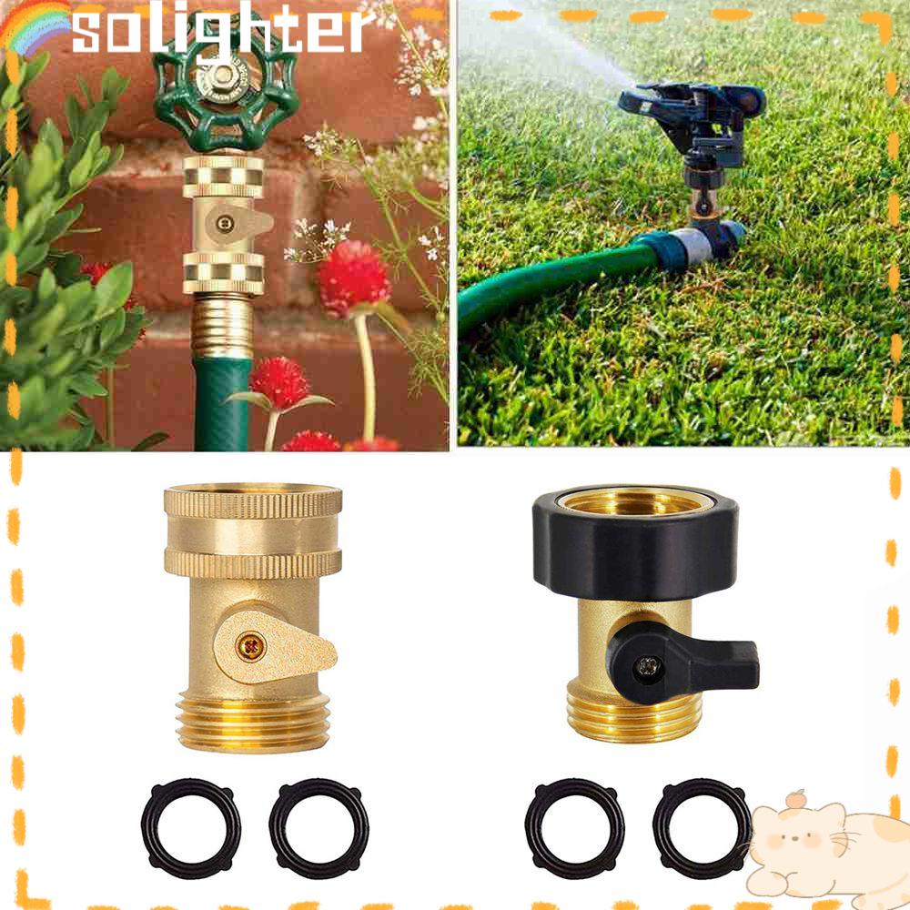 Solighter Selang Pipa Splitter Penyiraman Irigasi Alat Siram Diverter valve Konektor Selang Irigasi