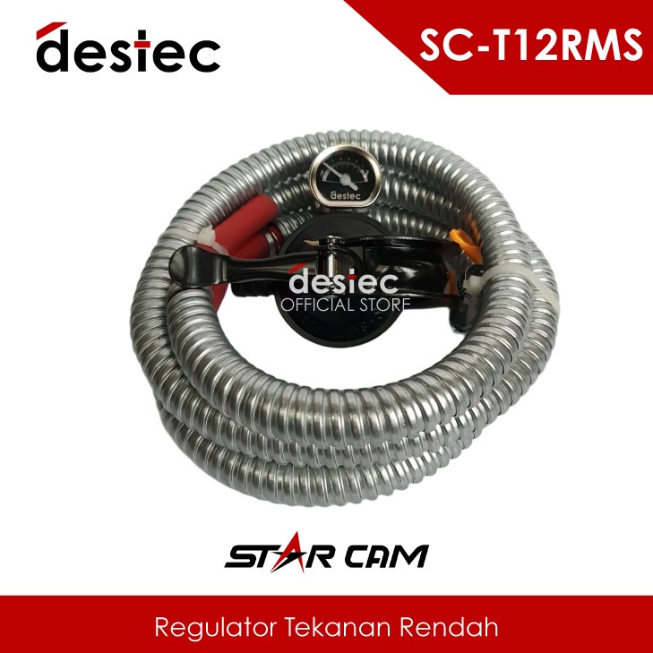 Starcam Regulator + Selang Gas Elpiji | SC-T12RMS Slang Paket LPG Tekanan Rendah