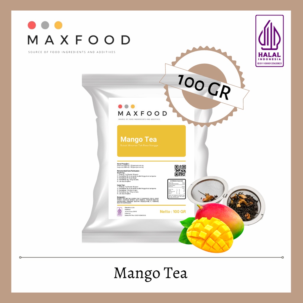 

Mango Tea / Bubuk Teh Minuman Ras Mangga / Mango Tea Powder 100 gram