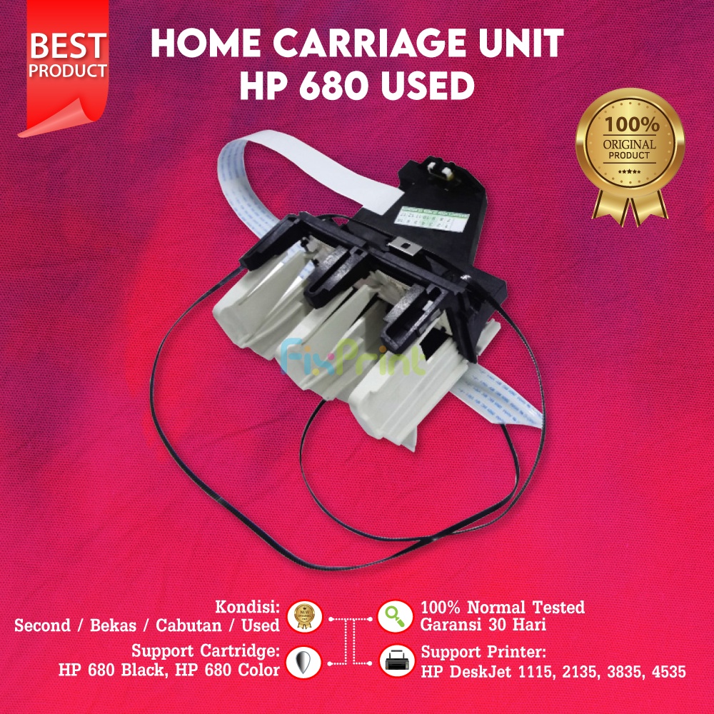 Home Cartridge HP 680, Carriage Unit Printer HP Deskjet 2135 2130 Used
