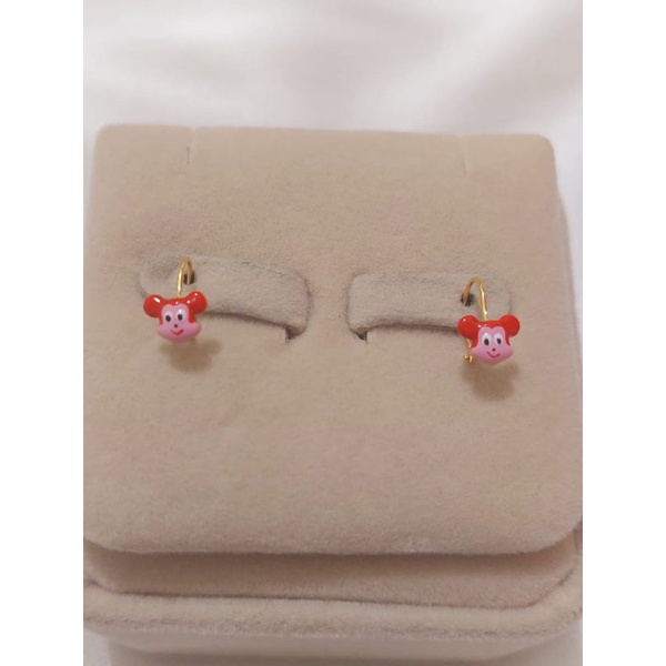 Anting kait anak new born mickey mouse 1/2 gram emas muda