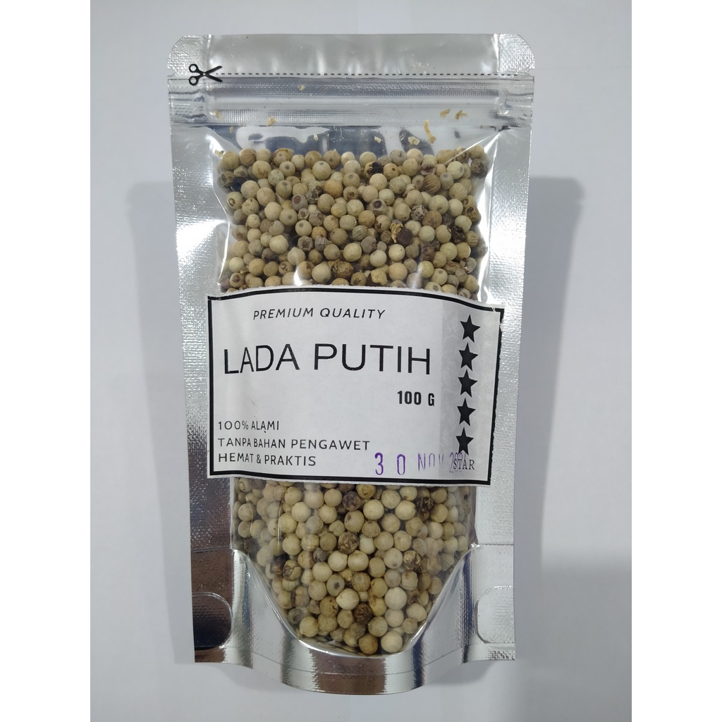 Biji Lada Putih Utuh 100gr / Merica / Rempah / bumbu dapur