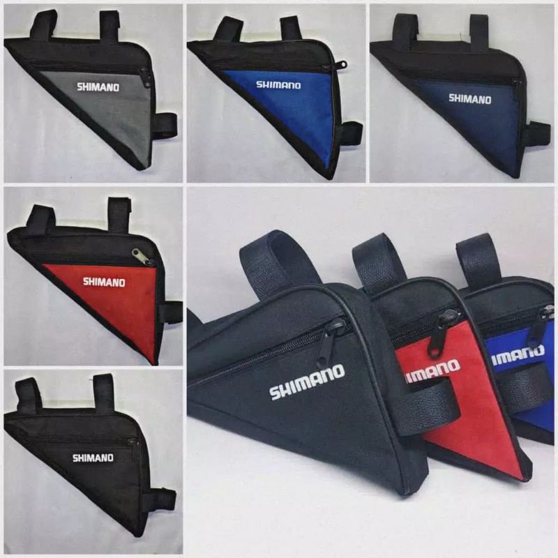 Tas Frame Segitiga Sepeda MTB Gunung Shimano Bahan 600D Lebih Tebal dan Anti Air