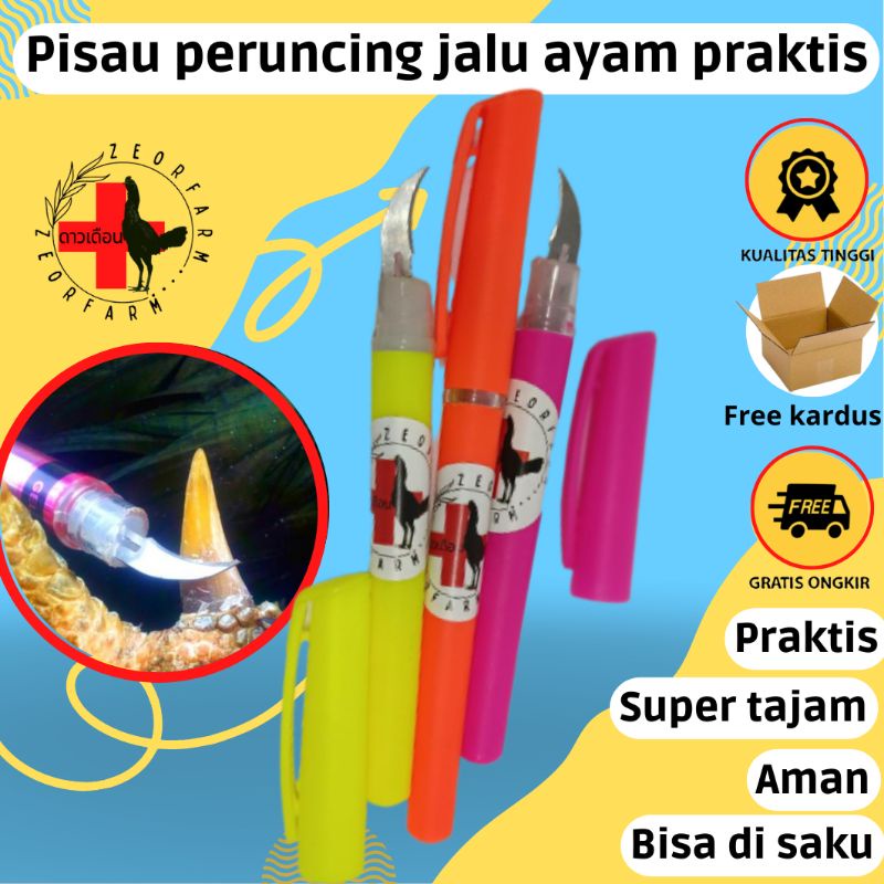 pisau raut jalu model bolpoin saku praktis zeorfarm