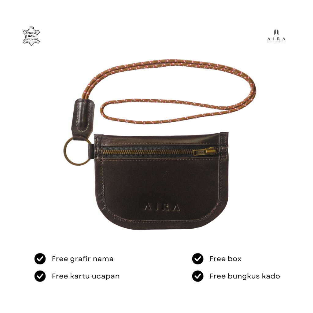 AIRA | Hanging Neck Wallet Kulit Asli