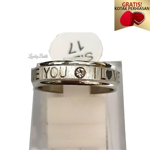 Cincin Titanium anti karat Cincin Couple 3Ndless Lope Model Terbaru Mata satu Import - Lovelybutik