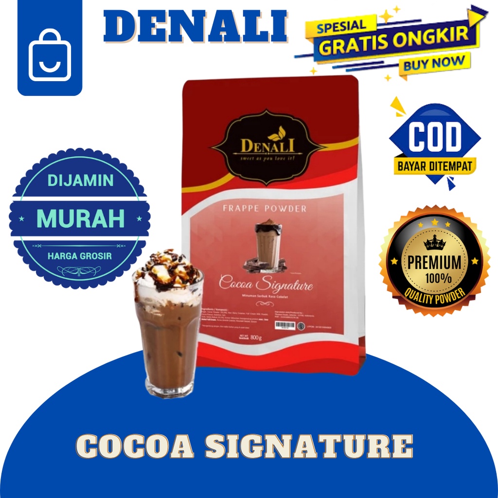 

DENALI COCOA SIGNATURE POWDER RASA CHOCOLATE COKELAT FRAPPE MINUMAN KEKINIAN