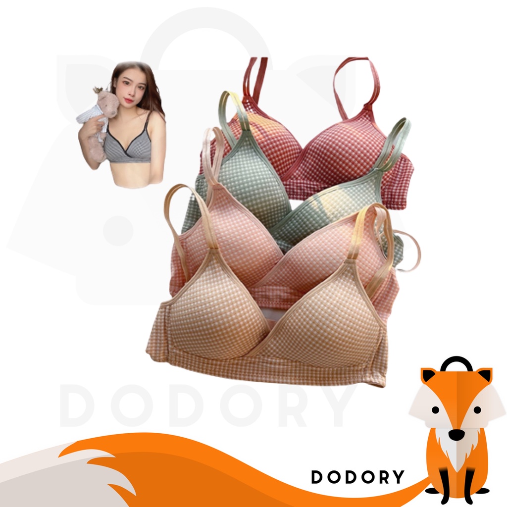 DODORY BRA557 Bra Bra Premium Push Up Tanpa Kawat Pakaian Dalam Wanita Motif Polos Cantik