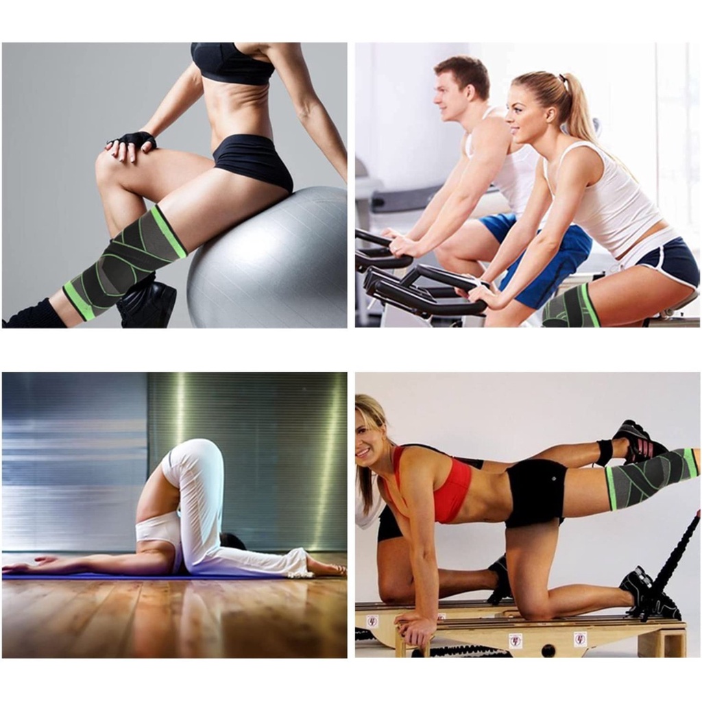 Deker Dekker Lutut Strap Pengaman Pelindung Lutut Kaki Olahraga Knee Pad Elbow Support Anti Cidera
