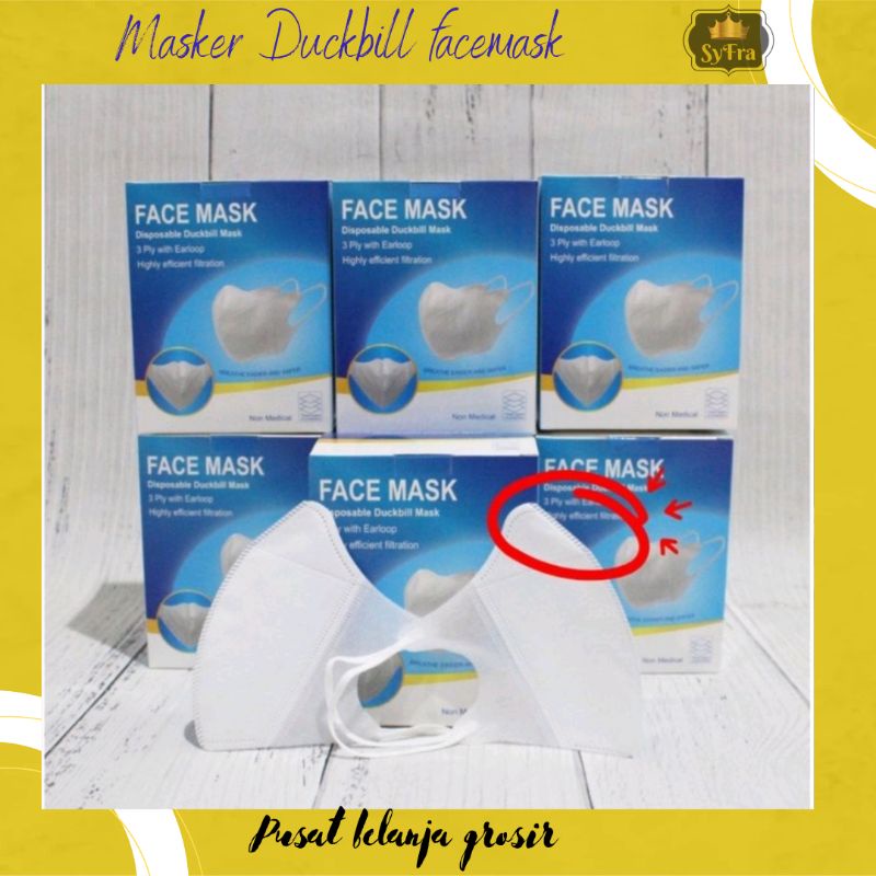 Masker Duckbill 3ply 50pcs facemask wemask