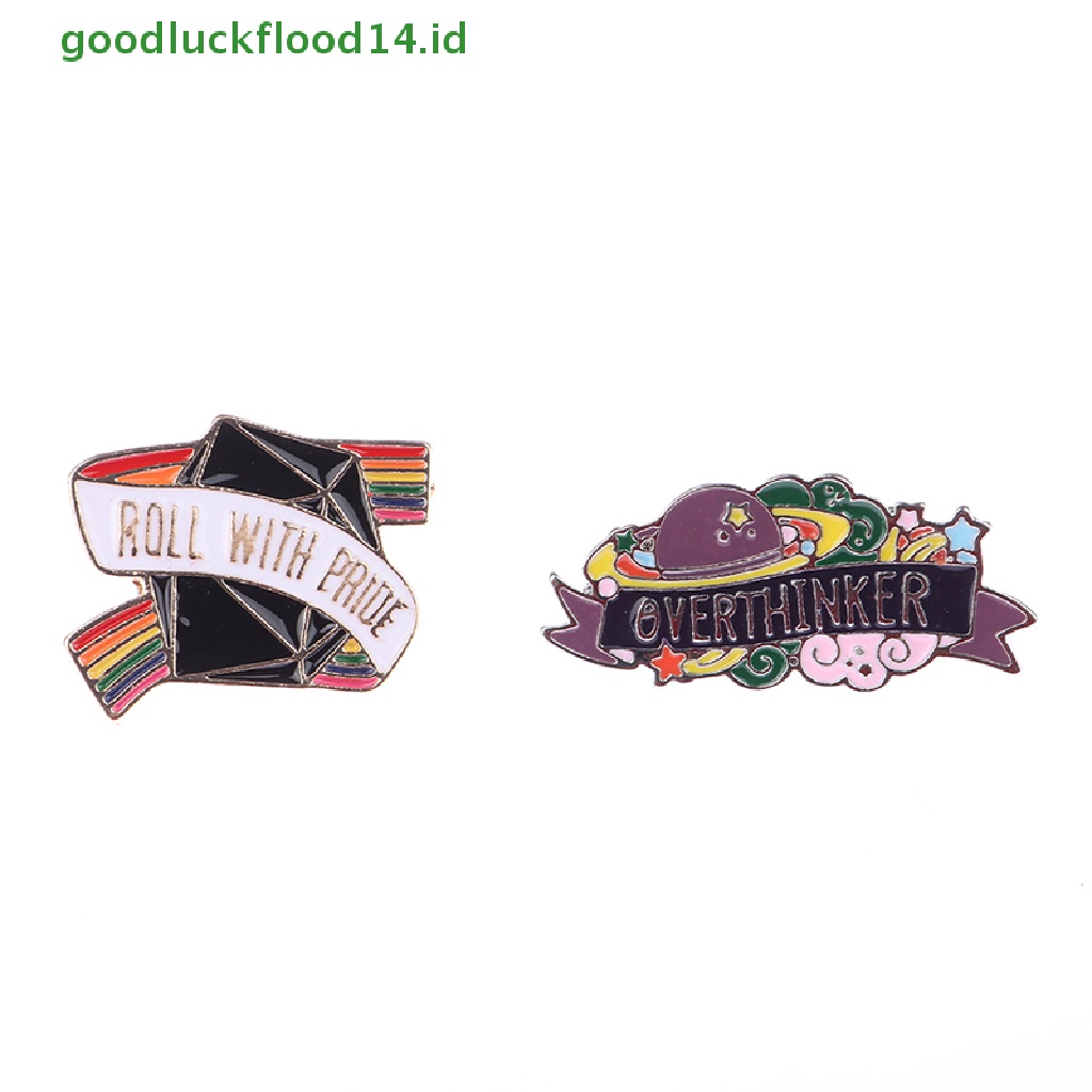 [GOOGFOUR] Enamel Kreatif Pin Kerah Lencana Bros Lucu Fashion Perhiasan Alloy Aksesoris Pakaian Tetesan Minyak Bros Hadiah [TOP]