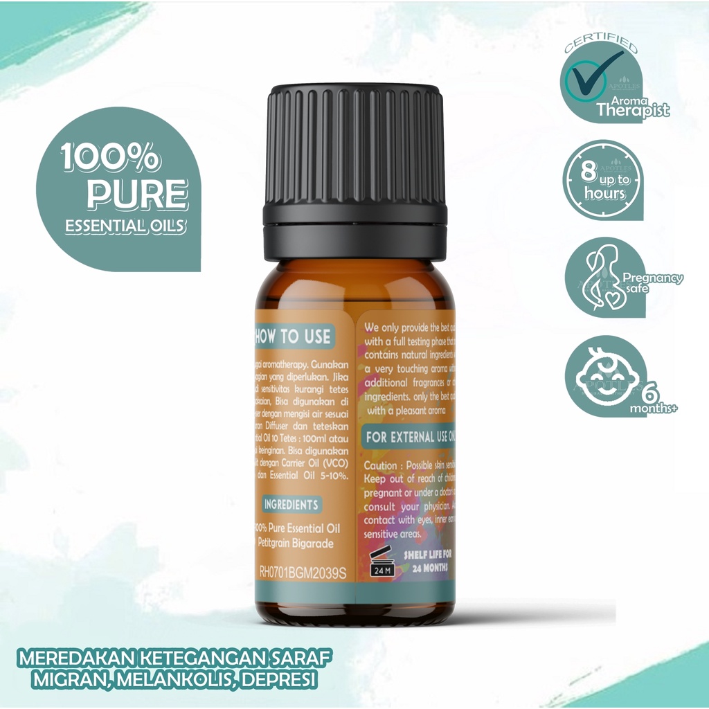 Petitgrain Essential Oil - Minyak Aromaterapi Daun Jeruk Petitgrain Murni 10ml