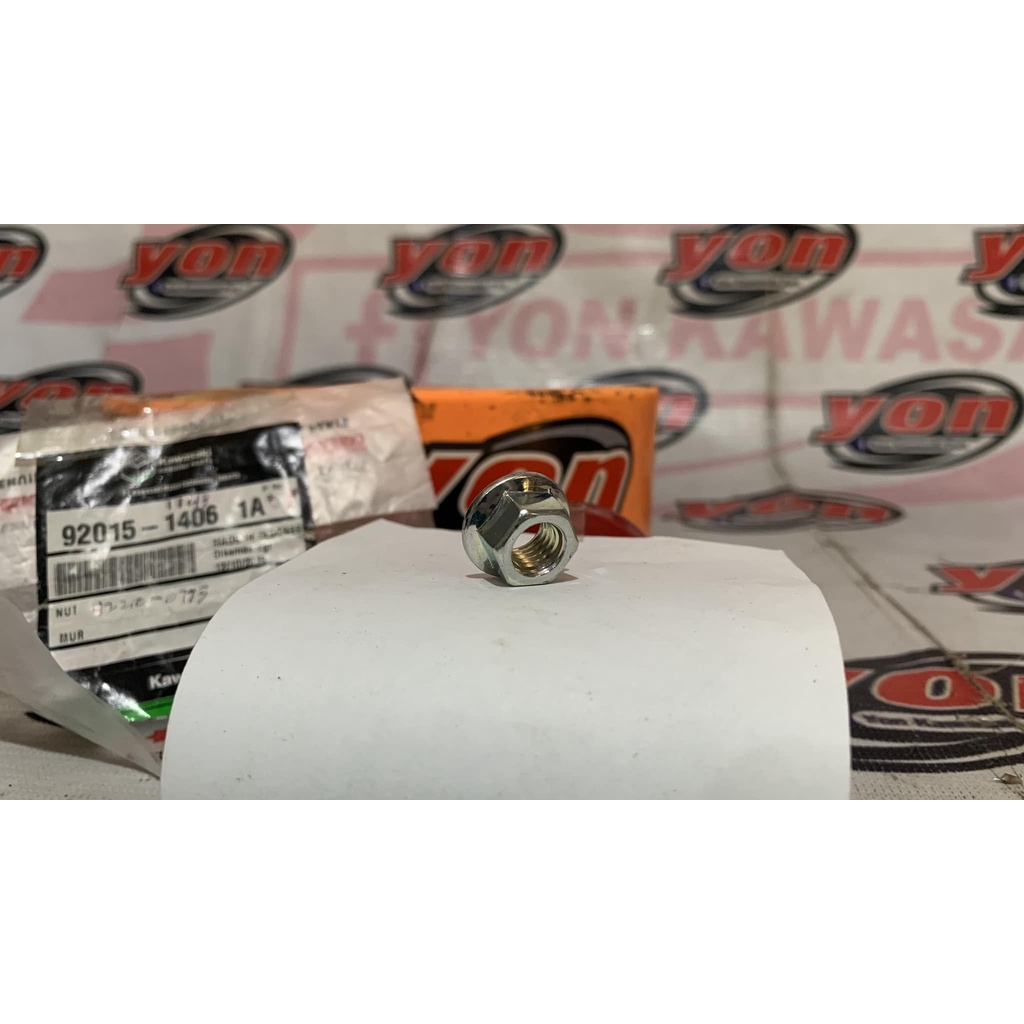 MUR ARM MESIN BATOK LAMPU 92015-1406-1143 92210-0773 NUT FLANGED 8MM KAWASAKI NINJA 150 KAZE ETC