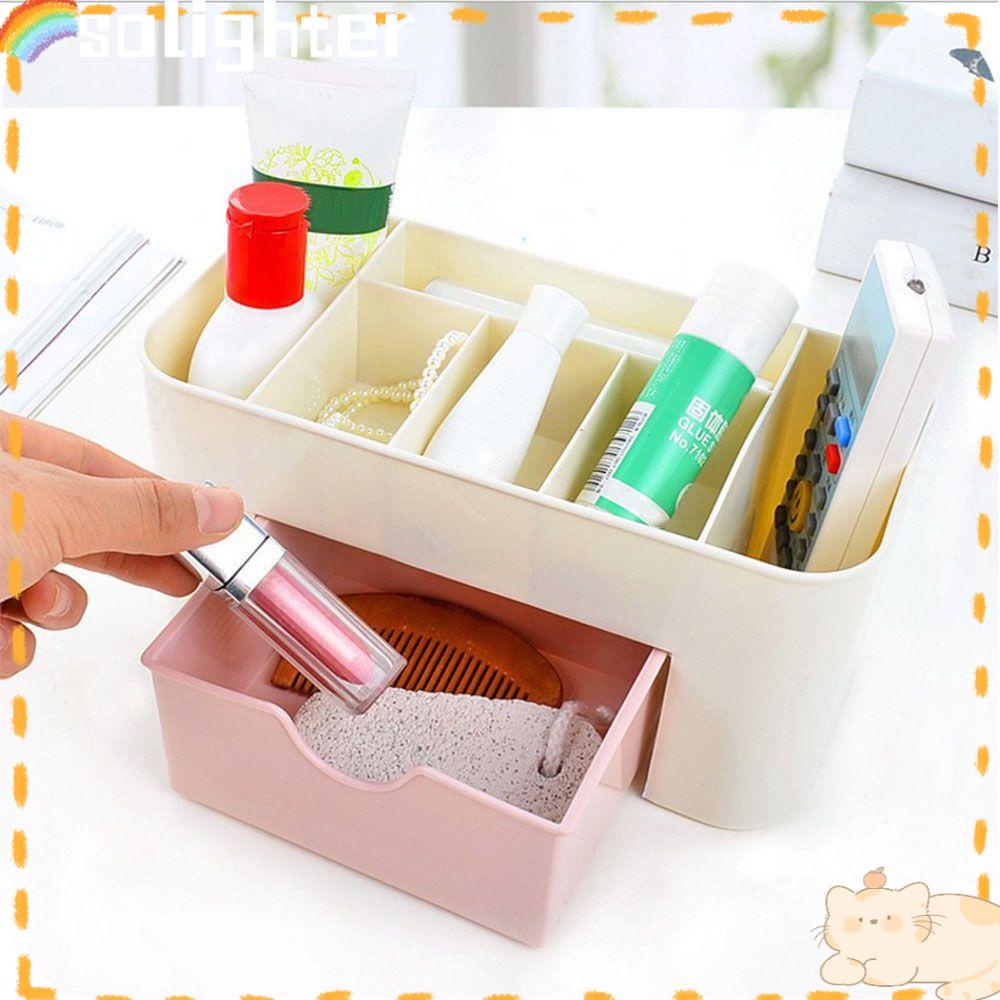 Solighter Makeup Organizers Drawer Box Case Boxe Organizer Laci Kosmetik