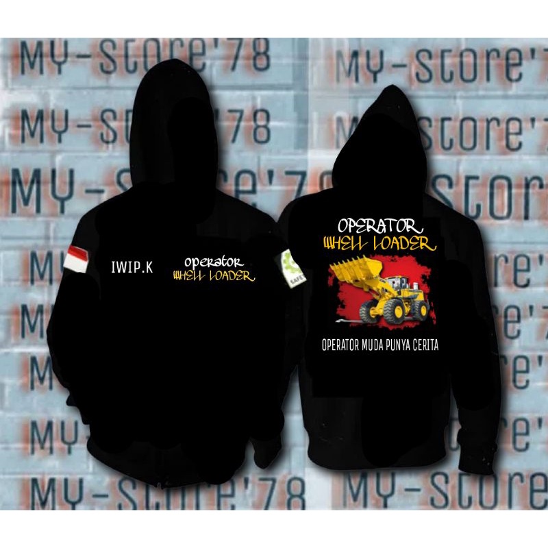 Hoodie Jumper operator whell loader/Hoodie alat berat