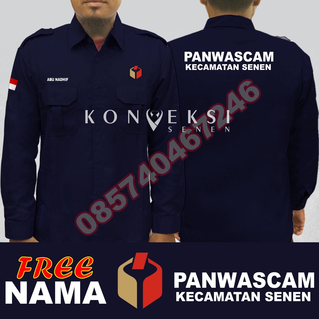 kemeja panwaslu baju panwaslu KEMEJA PANWASCAM baju PANWASCAM seragam PANWASCAM Pdh PANWASCAM kemeja kerja PANWASCAM