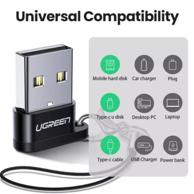 UGREEN Adapter Converter Type C Female to USB Male - Ugreen Usb C Female to USB