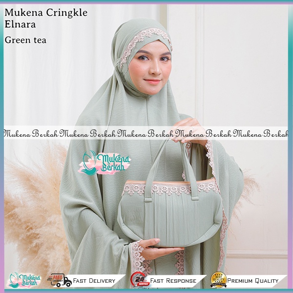 MUKENA BERKAH CRINKLE AIRFLOW TELEKUNG ELNARA