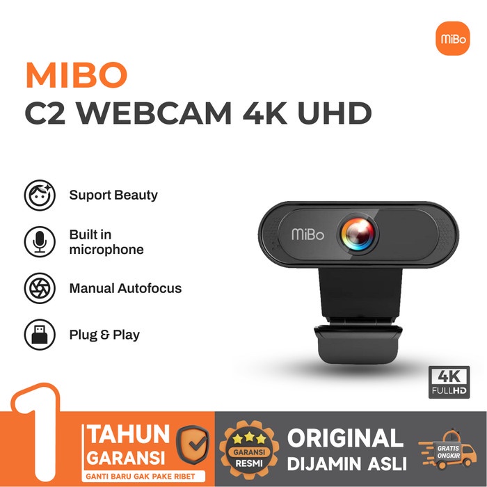 Webcam Mibo Webcam C2 Usb Camera 4K Uhd With Microphone Original