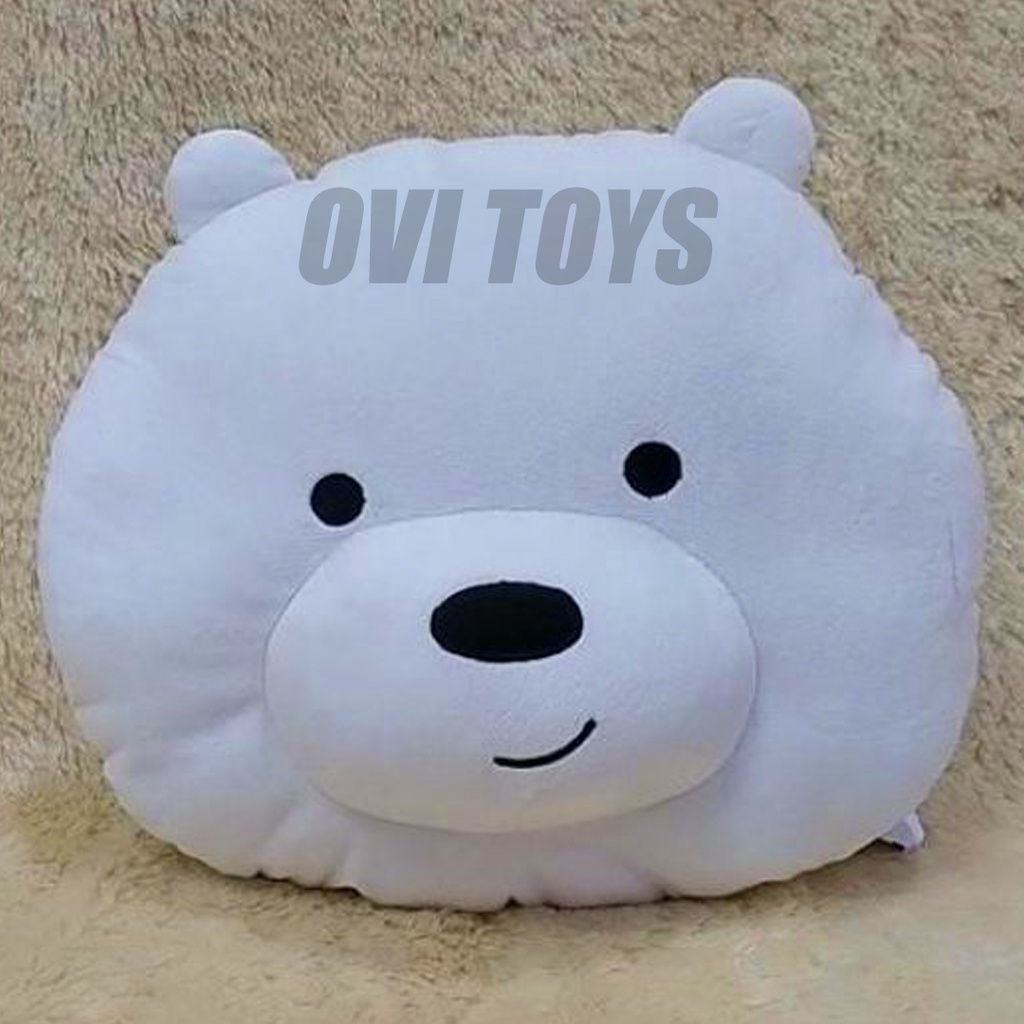 Bantal Boneka We Bare Bears Bear Lembut Lucu Ukuran 40cm Berlabel SNI