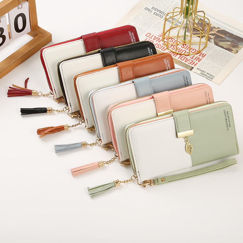 Dompet Resleting Panjang Kasual Import Murah Kekinian Dompet Wanita Women Wallet Fashion Korean Style Azgalery D89