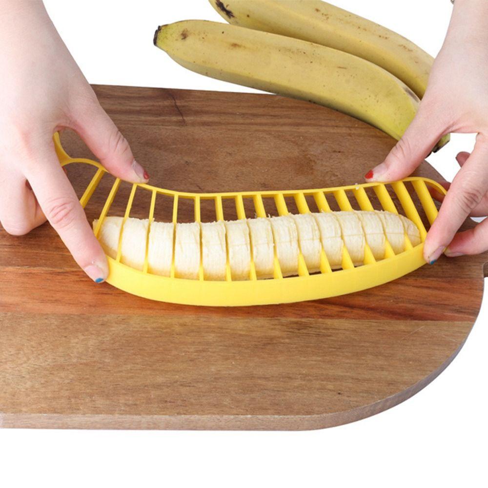 【 ELEGANT 】 Banana Slicer Cereal Fruit Plastic Practical Cutter