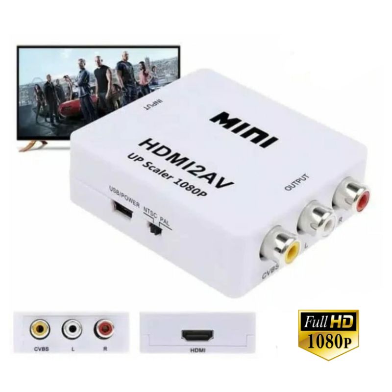 [COD] PAKET CONVERTER HDTV TO AV RCA / BISA DARI LAPTOP PS3 SET TOP BOX KE TV TABUNG