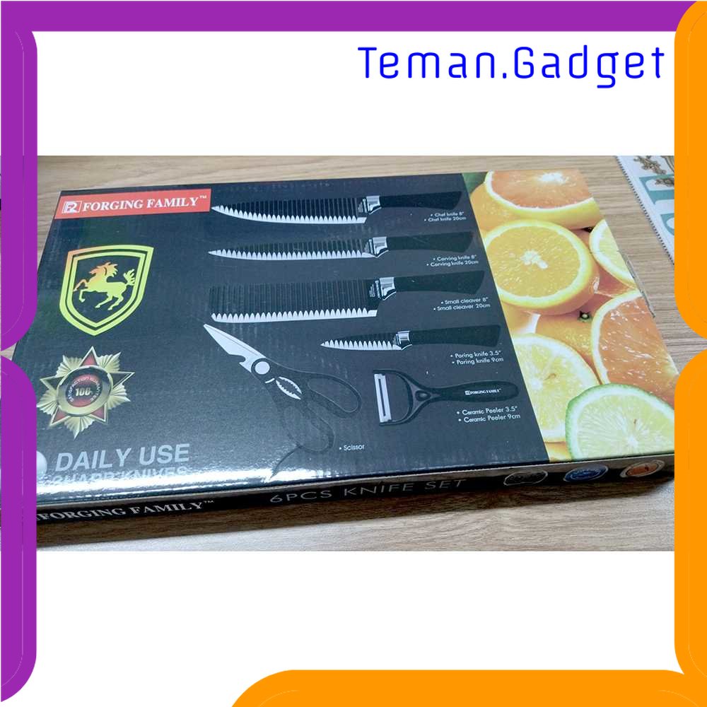 TG - DPR FORGING FAMILY Pisau Dapur 6in1 Gunting Peeler Pengupas Buah - ER-0279