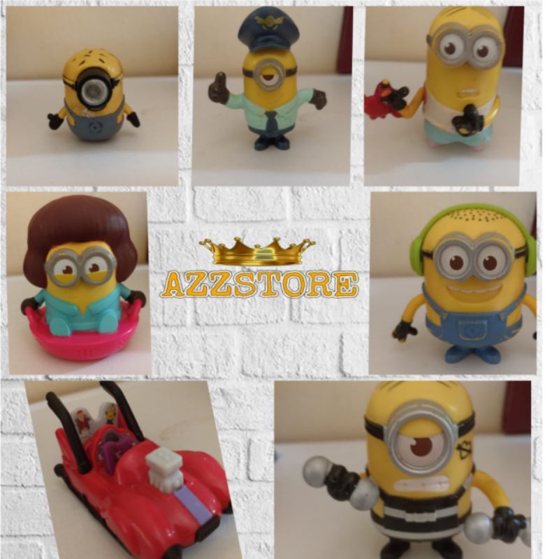 Minion Action Figure Hadiah Mainan Happy Meal MCD Minion Emas Minions Figure Mainan Action Figure MC