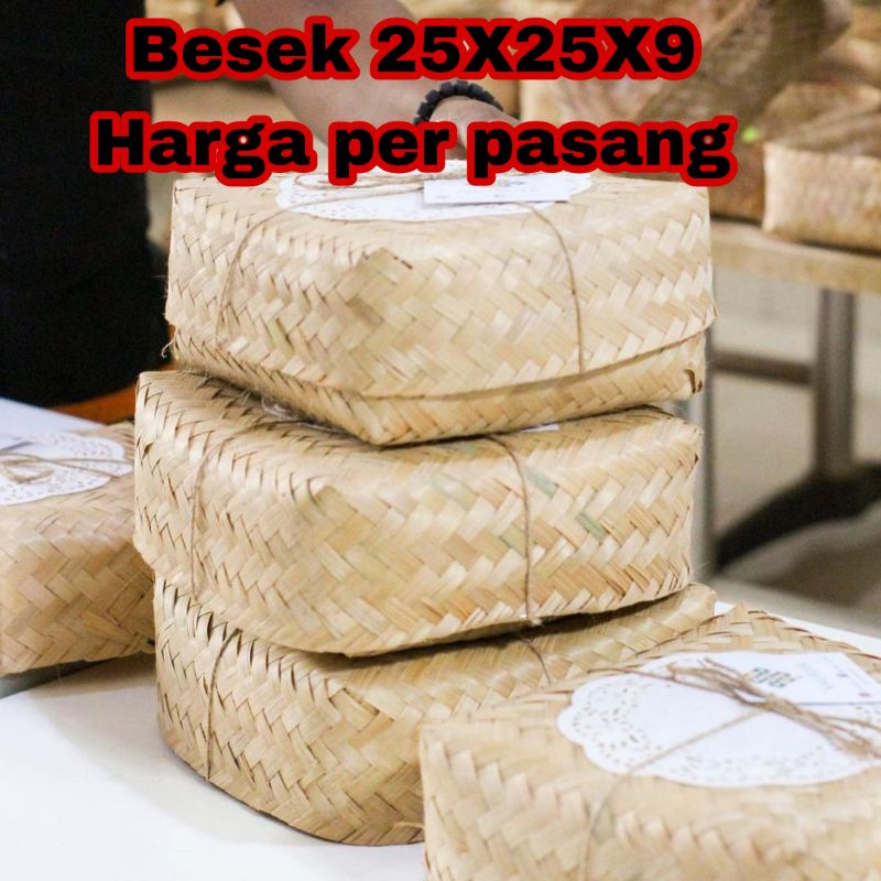 Besek 25X25 Sepasang Besek Walet Besek Hampers
