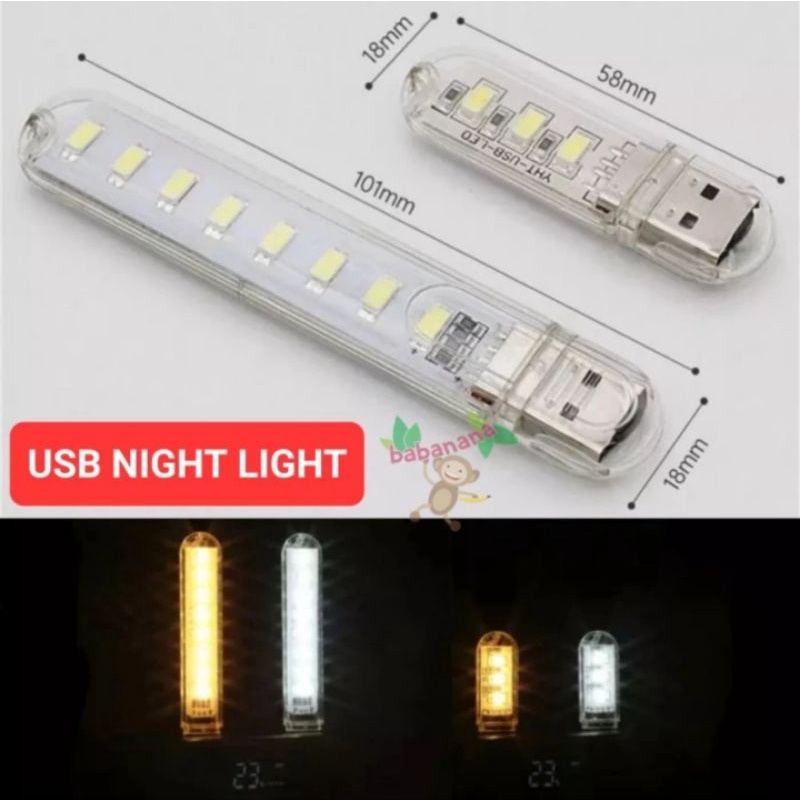 USB NIGHT LIGHT LED LAMP Lampu Baca Tidur Portable Computer Laptop