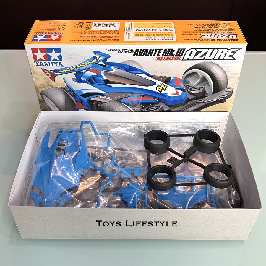 Mainan Rakit Mobil Tamiya Mini 4WD - Avante MK III Azure (ORIGINAL)