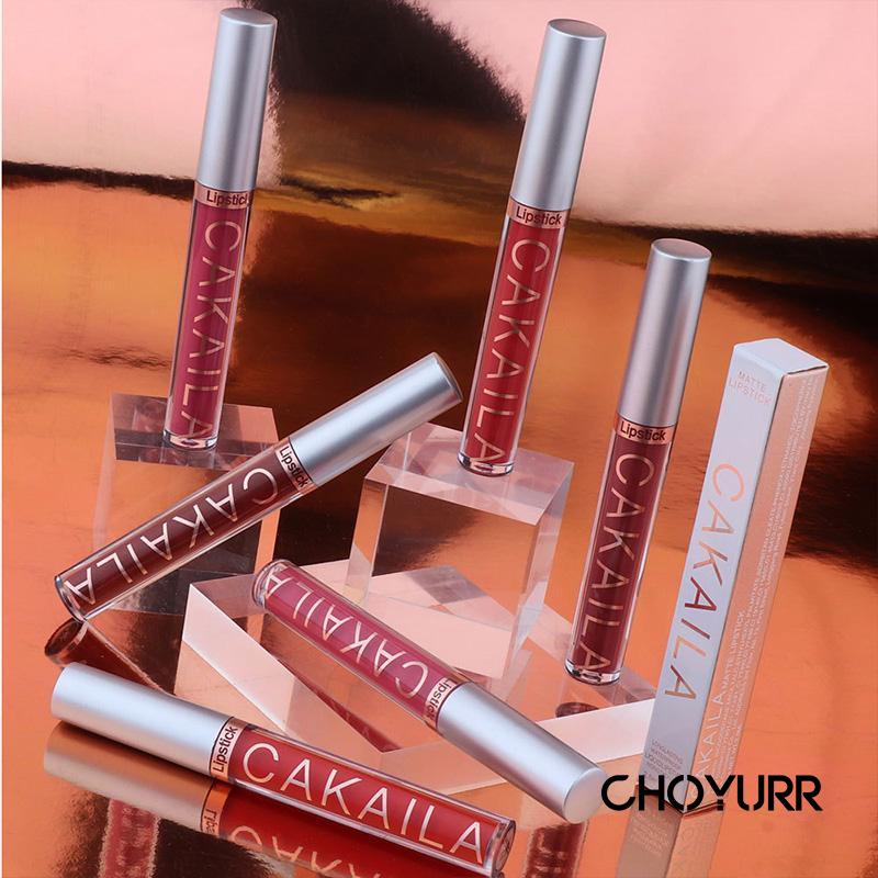 【COD】CAKAILA Lipstik 5 Warna Matte Velvet Tahan Air Lipstick Liquid Waterproof Long Lasting Non Stick Cup Lip Makeup-CH