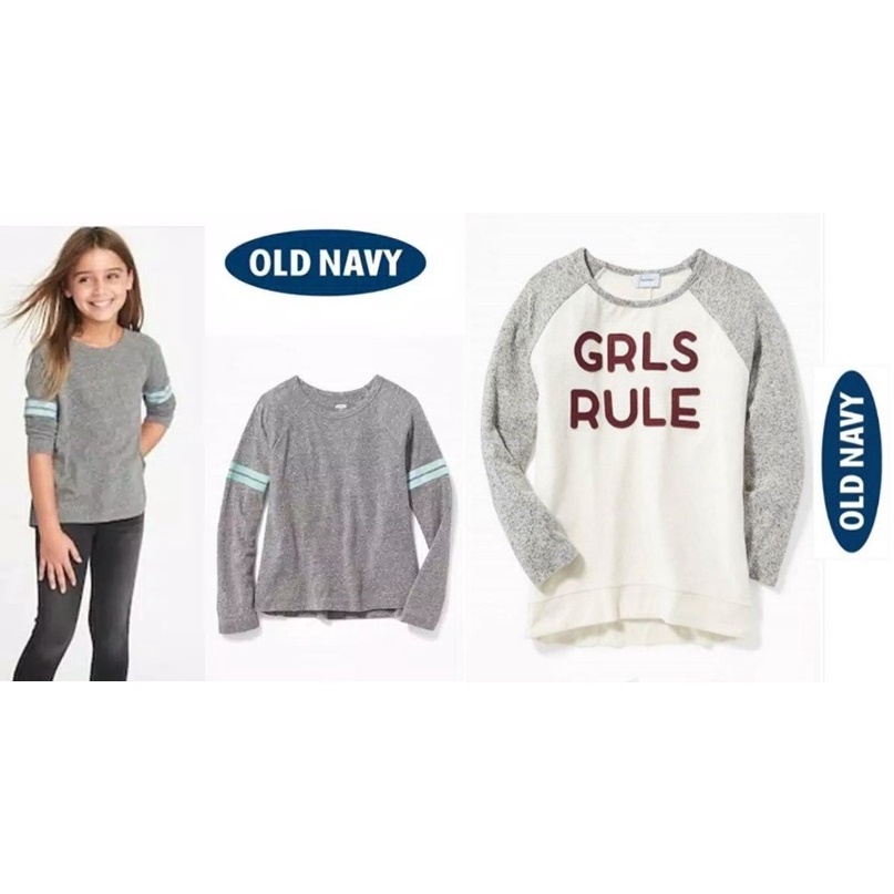 Kaos Anak Perempuan OLD NAVY Lengan Panjang