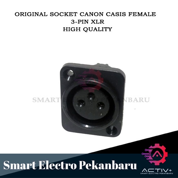 ORIGINAL SOCKET CANON CASIS FEMALE 3-PIN UNTUK PCB Mount KAKI 90 DERJAT TEKUK Soket Socket Konektor 