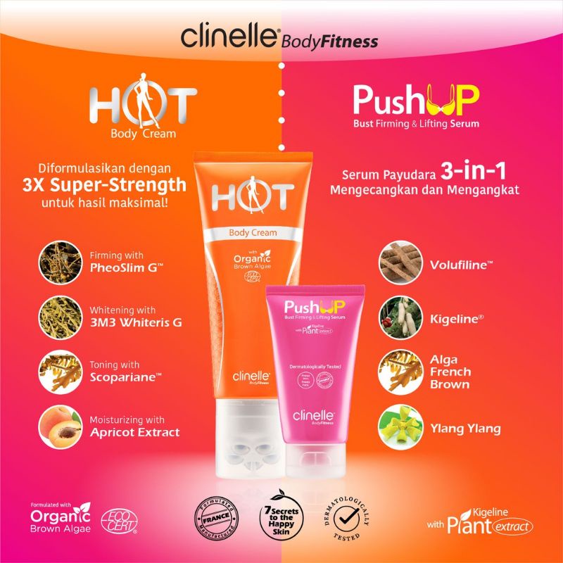 ☘️Yuri Kosmetik☘️ Clinelle-Hot Body cream 170ml