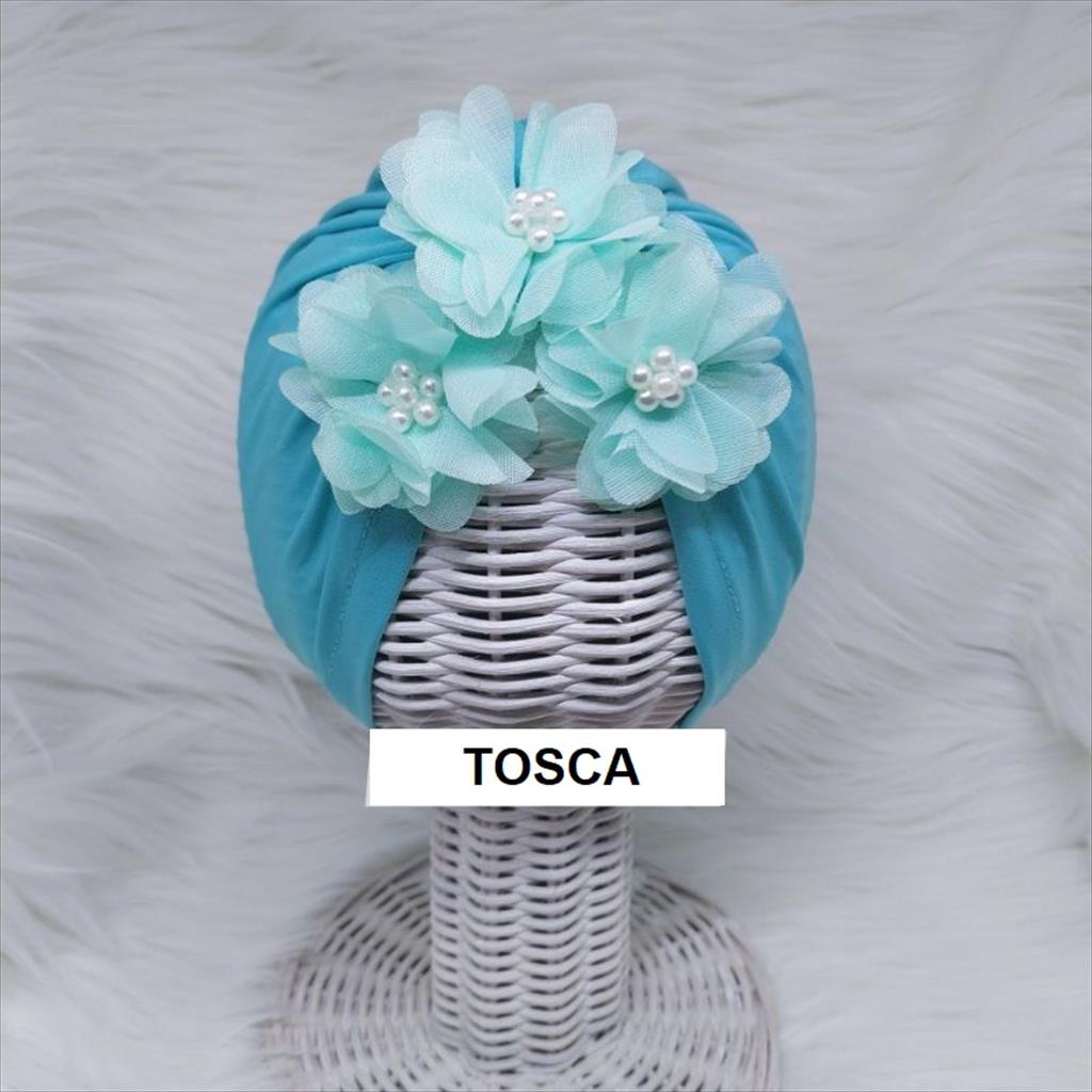 LS 864A - Turban Topi Bayi Motif  Flower Frill Ciput Baby Penutup Kepala Anak Perempuan Bunga Lucu Imut