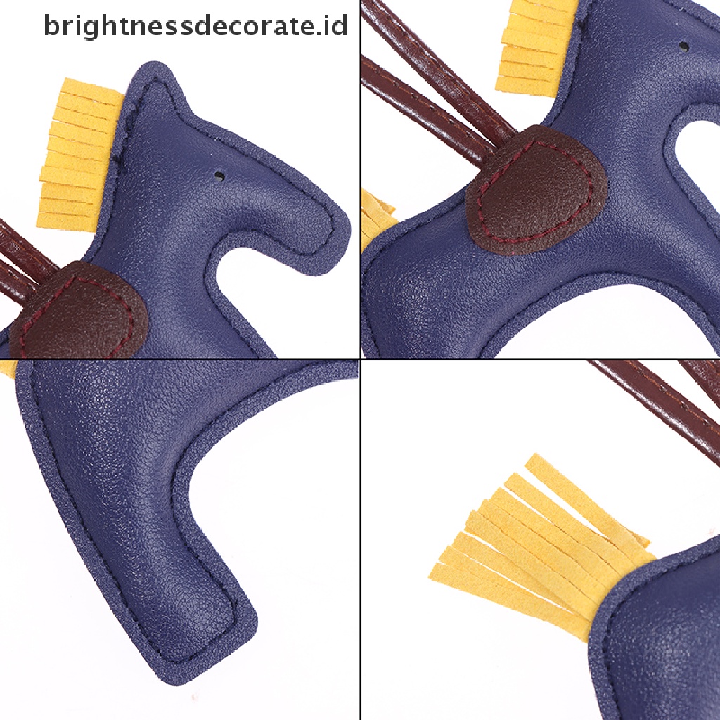 [Birth] Handmade Gantungan Kunci Kuda Bahan Kulit PU Animal Key Chain Untuk Wanita Tas Keychain Charm [ID]