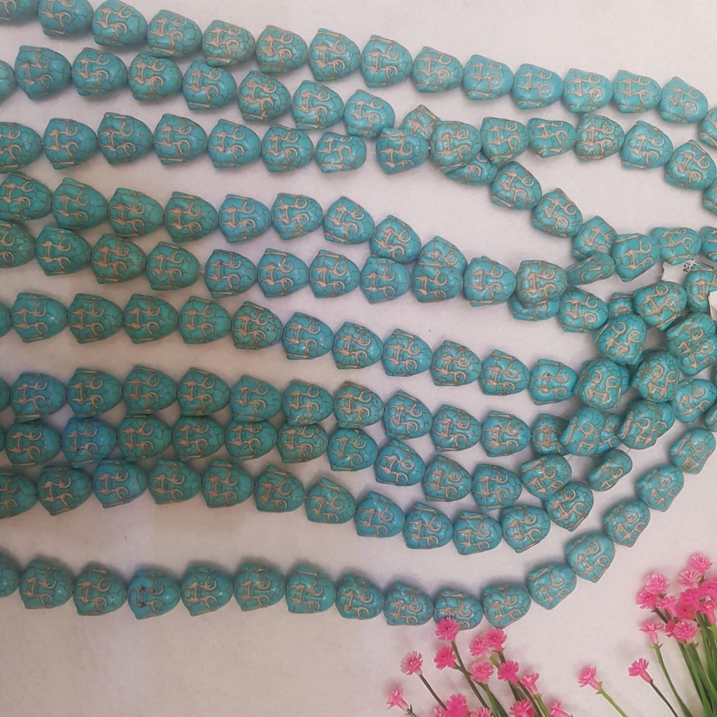 batu phirus budha turkish/batu hias/batu motif budha/untuk gelang