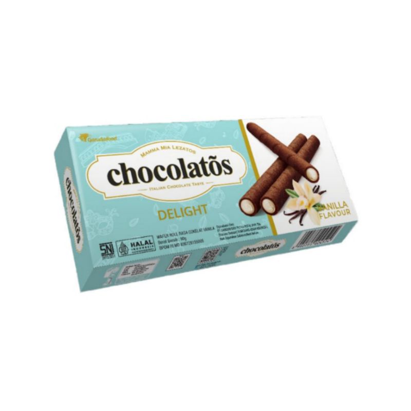 

Chocolatos Delight Wafer Roll Cokelat 90 g