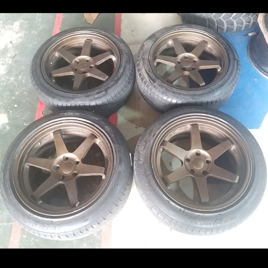 Velg Mobil Bekas Racing Ring 18 Baut 5 TE37 R18X8,5-9,5 5X114,3 ET35 BAN 225-50 235-50 R18