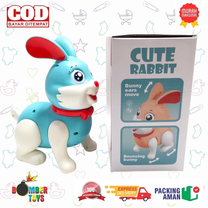 MAINAN ANAK ROBOT CUTE TIGER RABBIT HARIMAU KELINCI JALAN BATERAI KADO