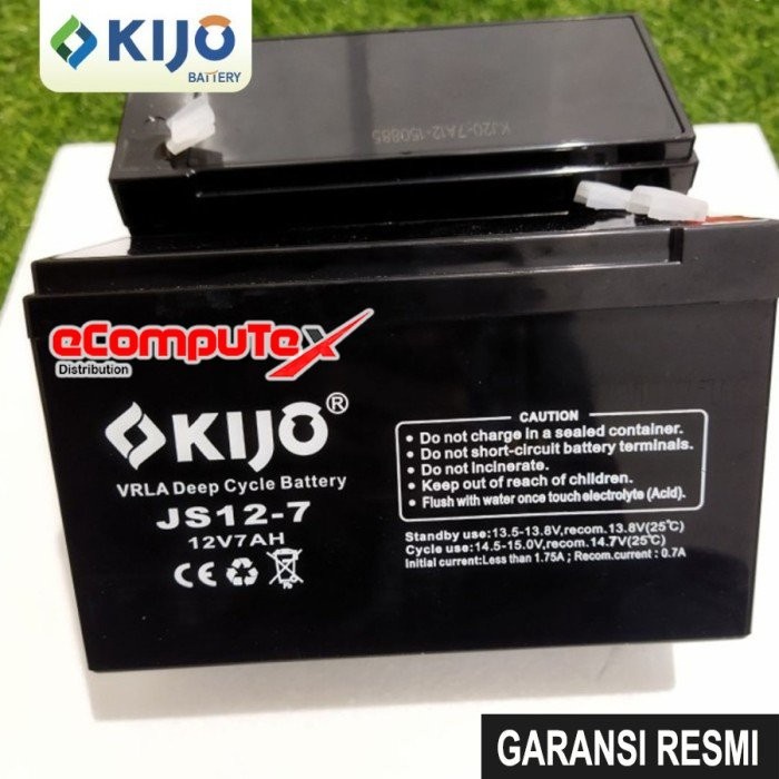 BATERAI UPS VRLA 12V 7AH KIJO / BATTERY AKI KERING 12 VOLT 7 AH ACCU