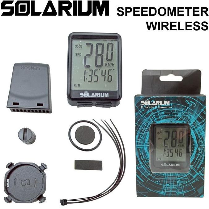 Solarium Speedometer Sepeda Wireless
