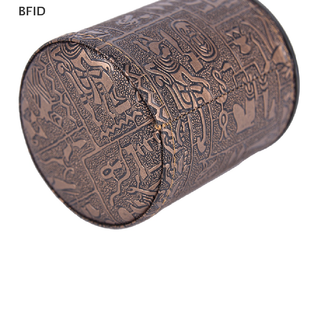 [BFID] 1pc Gelas Dadu Rune Kulit Coklat Kualitas Tinggi PU leather 82x82x91mm [ID]
