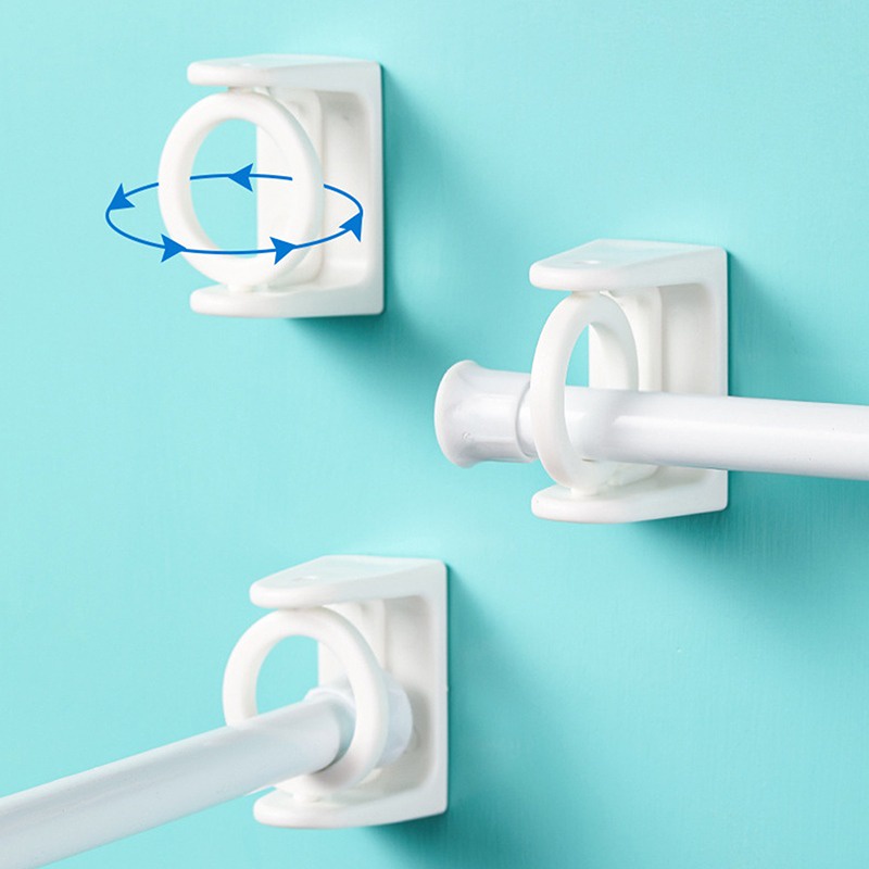 [AIYU] Baju Kaos Distro Pria Wanita Lengan Pendek Bebas Lubang Pengait Batang Teleskopik Batang Gantung Penyangga Perbaiki shower curtain rod support rotatable ring