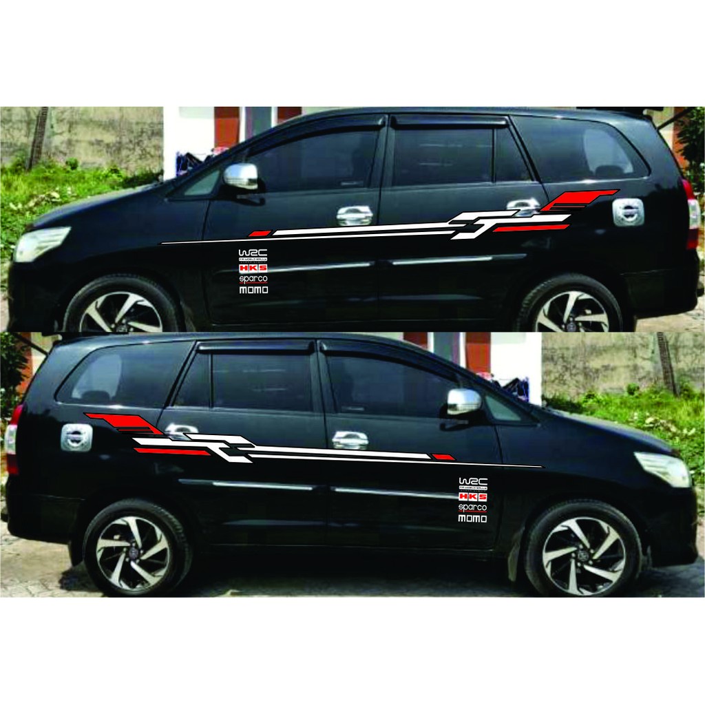 0367 promo stiker mobil innova cutting stiker mobil innova stipe mobil innova stiker terbaru cutting