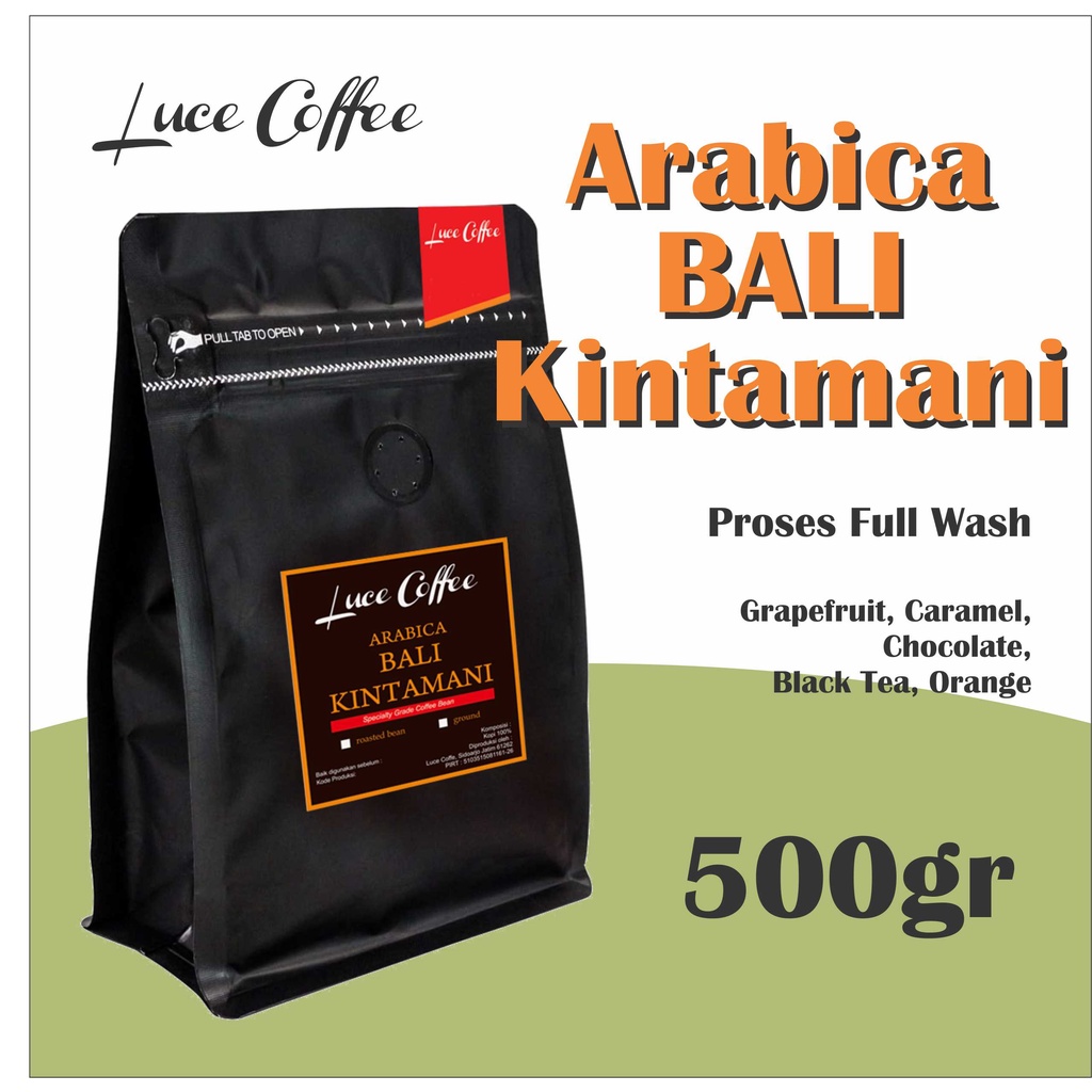 

Luce Coffee, Kopi Arabica Bali Kintamani 500gr - biji atau bubuk