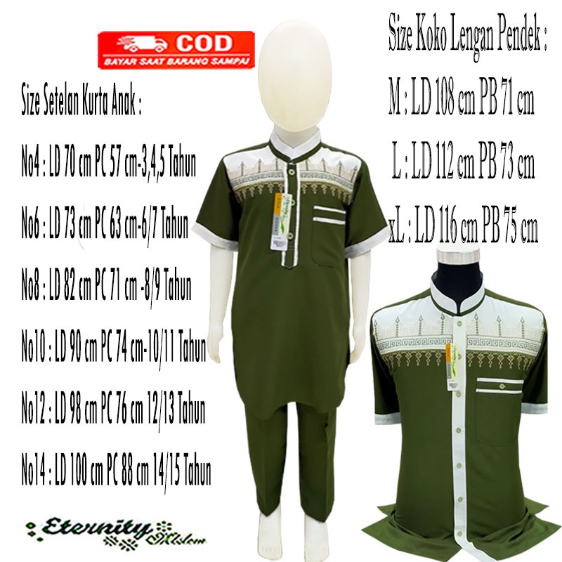 Baju Koko COUPLE Ayah dan Anak Lengan Pendek / Koko Couple Eternity Terbaru COD