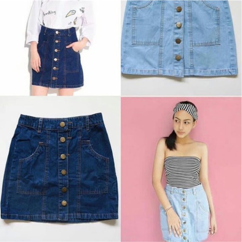 Rok jeans / Button Skirt Jeans